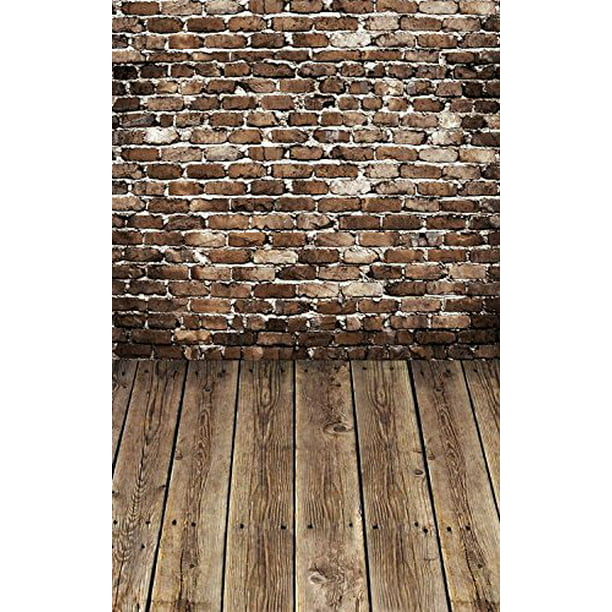 Vinyl or Poly Photography Backdrop Item 1353 7ft x 5ft Brown Brick Wall Photo Back Drop or Floor Drop